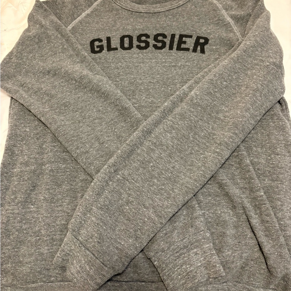 Gray Women's Glossier Crew Neck